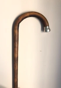 Vintage Sterling Silver Hallmarked Walking Stick Cane - Crook Handle - Picture 1 of 9