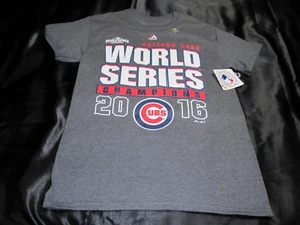 Majestic MLB Chicago Cubs T-Shirt Mens World Series Champions 2016 ~ 4250 - Picture 1 of 6