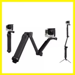 Treppiede 3 vie selfie stick monopiede per GoPro Hero 12 11 10 9 8 7 6 5 fotocamera telefono - Foto 1 di 8