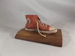 Sneaker All Star Resin Wood Base Going The Extra Distance Award Blank Shoe - Picture 1 of 11