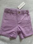 NWT Janie & Jack Baby Boy Shorts Purple Linen 2T New $47CDN