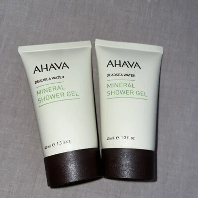 2 - Gel de ducha mineral de agua Ahava Deadsea 1,3 oz 40 ml Ea Travel Minis tamaño nuevo Foto 1 de 2