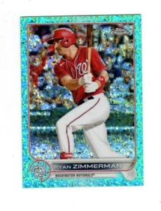 2022 Topps Chrome Aqua Sparkle #108 Ryan Zimmerman - Nationals 004/199, ¡Nr-Mt! - Imagen 1 de 2