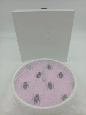 Modern Wall Clock Insect Pattern White Frame 12 Inch Quirky Home Decor Wall Art - Image 1 of 4