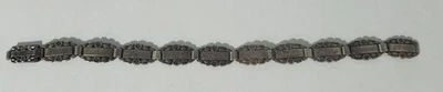 Vintage Sterling Si;ver *FORGET-ME-NOT* Chain Bracelet Lot 7.5" - Image 1 of 4