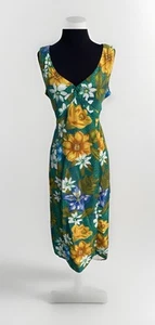 SAG HARBOR Kleid Hawaii Tropical Floral Print Größe 12 Petite - Bild 1 von 11