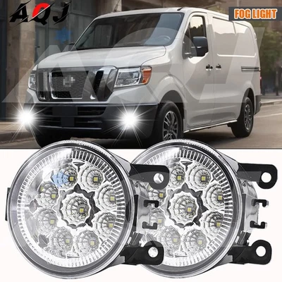 For Nissan NV3500 2012-2021 2PCS Bumper LED White Fog Lights Driving Lamps - Изображение 1 из 4