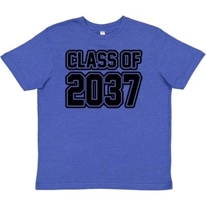 Inktastic Class Of 2037 Youth T-Shirt High School Graduation Graduate Tee Kids - Picture 1 of 2