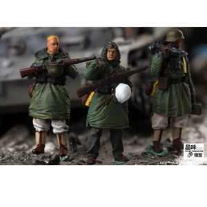 1/72 Scale German Winter 3pcs Soldier SS Machine Gun Pack Painted Finished Model - Picture 1 of 5