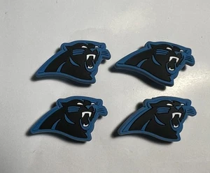 CAROLINA PANTHERS CROC CHARMS JIBBITZ NFL 3D SHOE LOT OF 4 FOOTBALL CHARMS - Picture 1 of 1