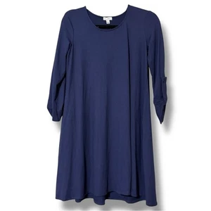 Abito pullover casual Lovefire donna taglia small blu manica lunga roll tab nuovo con etichetta - Foto 1 di 11