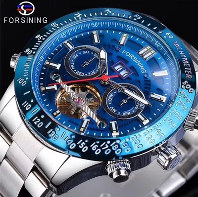 Big Tourbillion Self Winding Sport Watch. Day / Date Waterproof Mens Watch Gift - Image 1 of 4