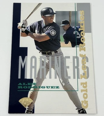 1995 Leaf Alex Rodriguez Gold Leaf Rookies #1 Rookie RC Mariners - Image 1 of 3