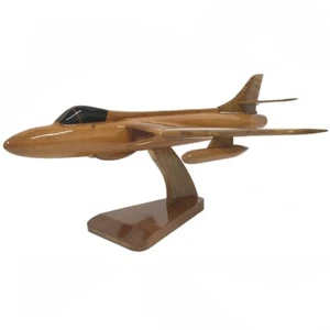 Hawker Hunter RAF Cold War Fighter Bomber Aircraft Wooden Desktop Model - Picture 1 of 5