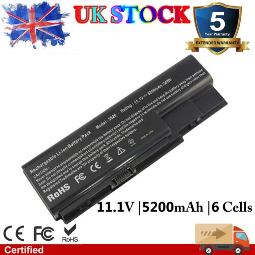 Laptop Battery For Acer Aspire 5920G 6920G 6930 6930G 6930ZG 6935G 8930 8930G - Image 1 of 4