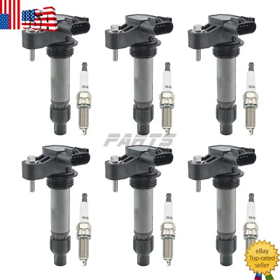 6x Ignition Coils+Spark Plugs for 2010-2015 Chevrolet Traverse Camaro 3.6L UF569 - Image 1 of 4