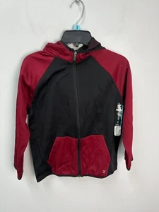 Xersion Red and Black Quick Dry Full Zip Hoodie Sweatshirt Boy's Size S (8) - Picture 1 of 5