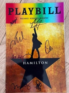 Michael Lawoye,James Monroe Iglehart, Cast Signed Hamilton Photo. Proof - Picture 1 of 4