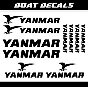 Juego de calcomanías de barco a motor Yanmar pegatina barco motor mini excavadora vinilo ORACAL - Imagen 1 de 11