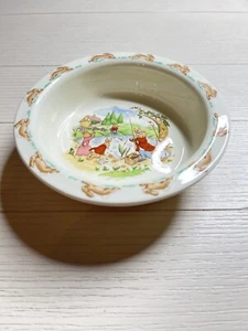Cuenco de cereales vintage Royal Doulton Bunnykins para niños - Imagen 1 de 3