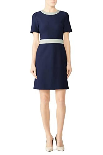 Abito Tory Burch Rent the Runway Pre Loved Colorblock Ponte Blu Medium