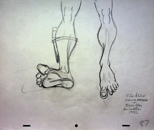 FIRE & ICE 1982 Brian RAY Signed Hand Drawn Production SUBHUMAN Pencil  #RB - Picture 1 of 2