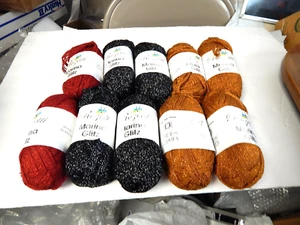 Rozetti Yarns Marina Glitz  10 Skeins- Acrylic Mettalic Ribbon Yarn - Picture 1 of 2