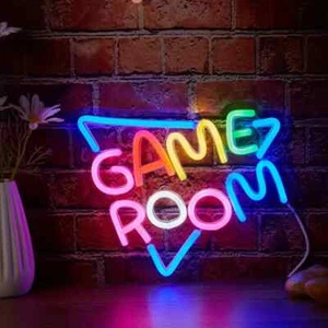 SALA DE JUEGOS LED neón sala de juegos hombre cueva decoración para decoración del hogar - Imagen 1 de 9