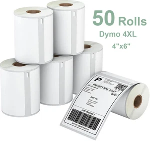 50 rollos 220/rollo etiquetas de envío térmico directo compatibles para Dymo 4XL 1744907 - Imagen 1 de 8