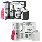 Play Kitchen Set for Kids w/ Apron and Chef Hat, Ice Maker