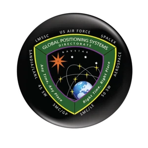 USAF GPS-III Mission Patch Button Badge 58mm (2.25") Spacex - Picture 1 of 2