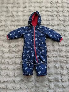 Baby Overall Gr.86 Jacke mit Kapuze Schneeanzug Sterne