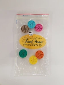 Trivial Pursuit Replacement Game Pieces Full Set Plus Dice Genus Edition 1981 - Picture 1 of 1