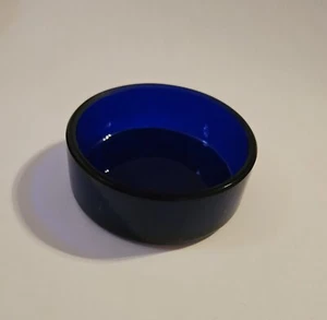 COBALT BLUE GLASS LINER INSERT Salt / Mustard / Pepper 65mm dia x 26mm tall - Picture 1 of 3