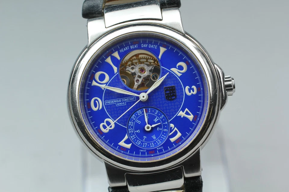 [Exc+5] Frederique Constant Heartbeat FC610X3H5/6 Blue Automatic Men's Watch  - Image 1 of 4