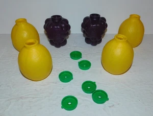 CONTENITORI PER BERE LIMONE E UVA WELCH IN PLASTICA VINTAGE PULITI - Foto 1 di 4