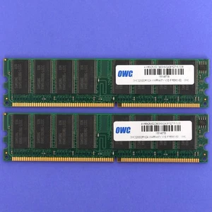2GB (2x 1GB) DDR RAM 400Mhz OWC DDR400 PC3200 DDR1 Desktop 184Pin RAM Memory - Zdjęcie 1 z 3