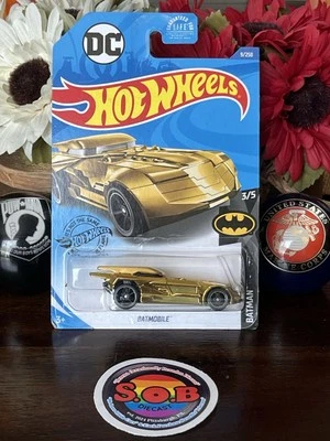 Hot Wheels Batman Batmobile Gold Diecast Car Sealed NM Condition - Image 1 of 4