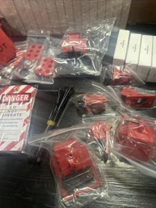 Kit de etiquetado de bloqueo eléctrico candados de seguridad cierres etiquetas lazos bolsa - Imagen 1 de 7