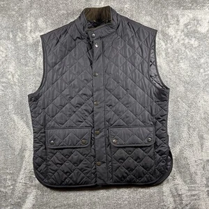 Barbour Vest Mens XXL Lowerdale Gilet Quilted Black Full Zip Small Button - Picture 1 of 14