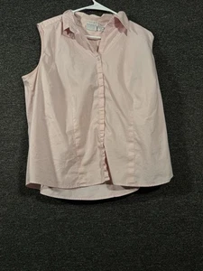 Carolina Colours Womens Pink Button Top Sleeveless Size 18/20W - Picture 1 of 8