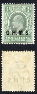 Somaliland SG 010 1/2a OHMS parada después de M prácticamente omitido M/como nuevo - Imagen 1 de 1