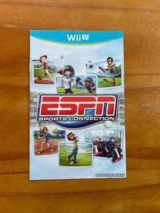 ESPN Sports Connection Nintendo Wii U Instruction Manual ONLY OEM Booklet - Picture 1 of 5