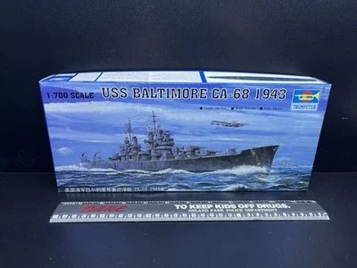 Trumpeter Scale Models 1/700 1943 USS Baltimore CA-68 Plastic Model Kit 5724 New - Image 1 of 4