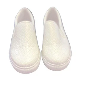 Pierre Dumas Ladies White Traveler-1 Slip-On Woven Sneaker size 9 - Picture 1 of 7