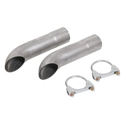 Summit Racing Exhaust Turndowns Steel 3.50" Dia 16-Gauge Clamp-On 14" Length Pr Foto 1 de 3