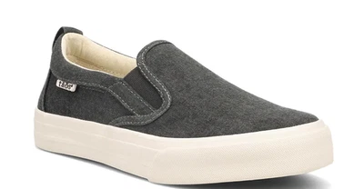 NEW WOMENS TAOS RUBBER SOUL CHARCOAL WASH CANVAS SLIP ON SNEAKERS SHOES 6.5 - Image 1 of 4