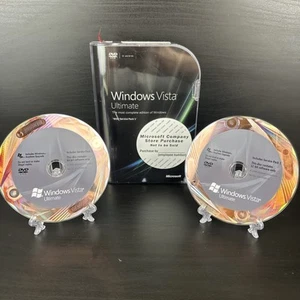 Microsoft Windows Vista Ultimate Full 32 & 64 Bit 2-Discs With Key - Picture 1 of 12