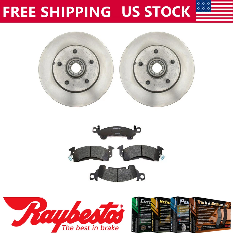 Kit delantero rotor de freno y buje y pastillas de freno metálicas para Buick Electra 1977 Foto 1 de 4