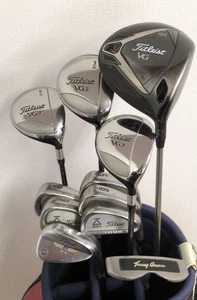 Titleist Club Set 1W 3W 5W 7W 5-9i 48 PT 11pc RH Graphite & Steel Stiff & R Men - Picture 1 of 9